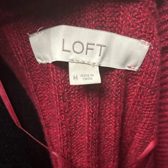 LOFT Red Women's Cardigan Sweater - Picture 4 of 5